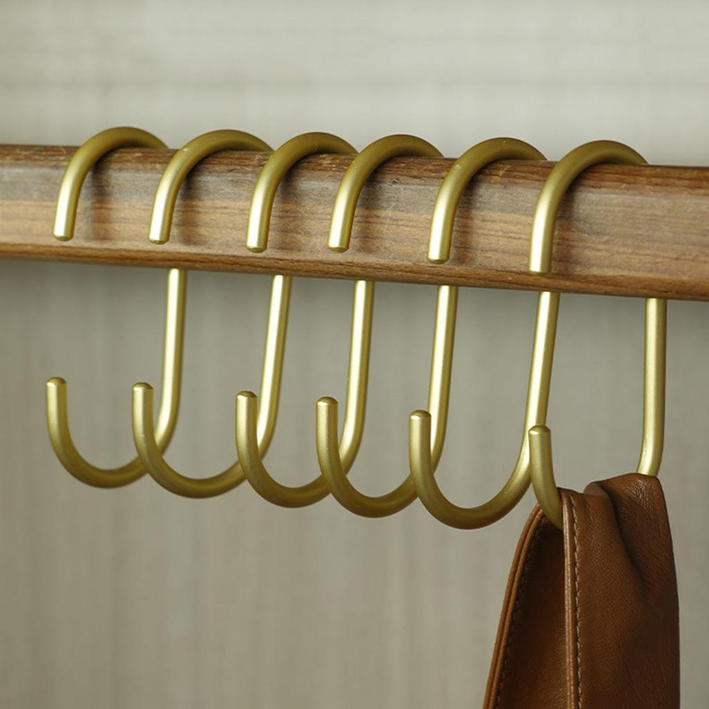 Safety Buckle S Shaped Hooks Easy Installation Hanger Hooks for Pots Pans Plants Bags Cups