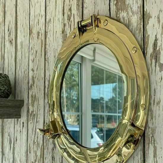 Mirror Porthole Marine Sea Wall Decorative Ship Cabin Window 30.48cm