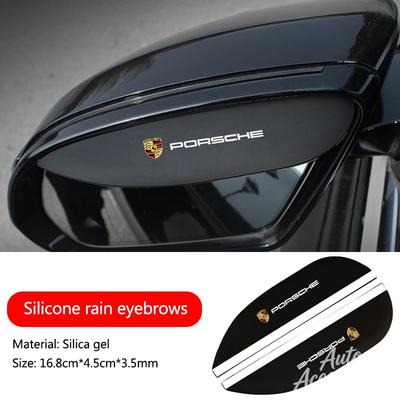 2ks Silikonová ochrana zrcátka proti dešti na auto Samolepka pro Cayenne Panamera Macan 911 718 Taycan Boxster Cayman 918