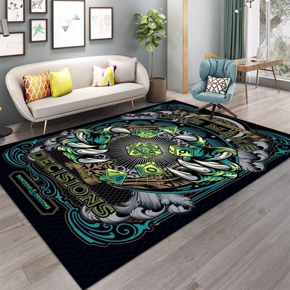 

Dungeons Dragons Printed Area Rug Carpet for Bedroom and Living Room Home Decor Mats Non-Slip Mat for Bedside or Office Chair 40x60cm