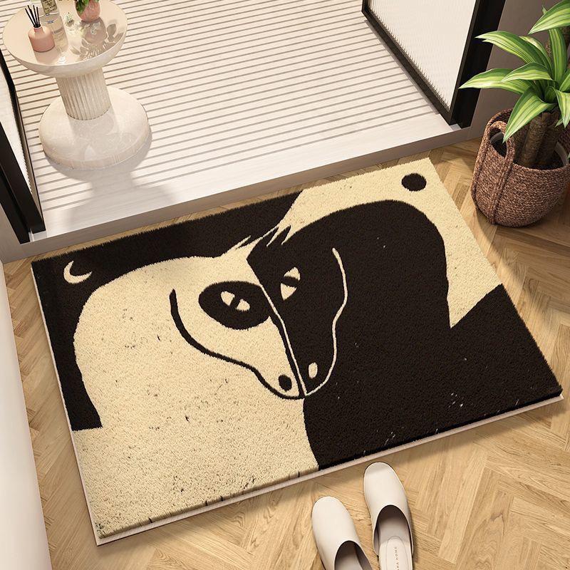 Nordic Art Faux Cashmere Non-Slip Floor Mat - Soft, Absorbent Carpet for Bathroom, Toilet, Bedroom, or Bedside.