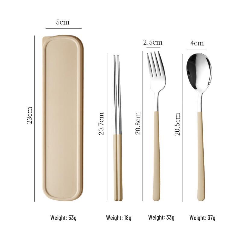 Портативный набор дорожных столовых приборов ZISIZ из нержавеющей стали 304