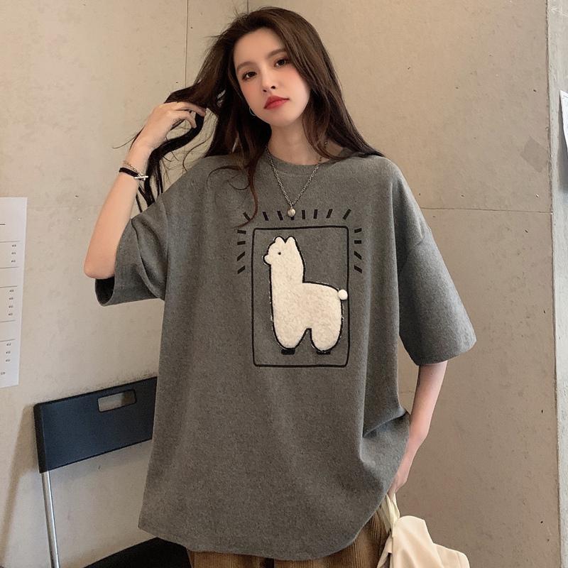 

Футболка с короткими рукавами для женщин с чувством дизайна, новая нишевая свободная одежда