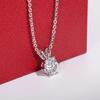Collier con Pendente Diamante Moissanite 1 Carato Colore D Oro Massiccio 14K Per Donna Con Certificato Gioielleria Fine
