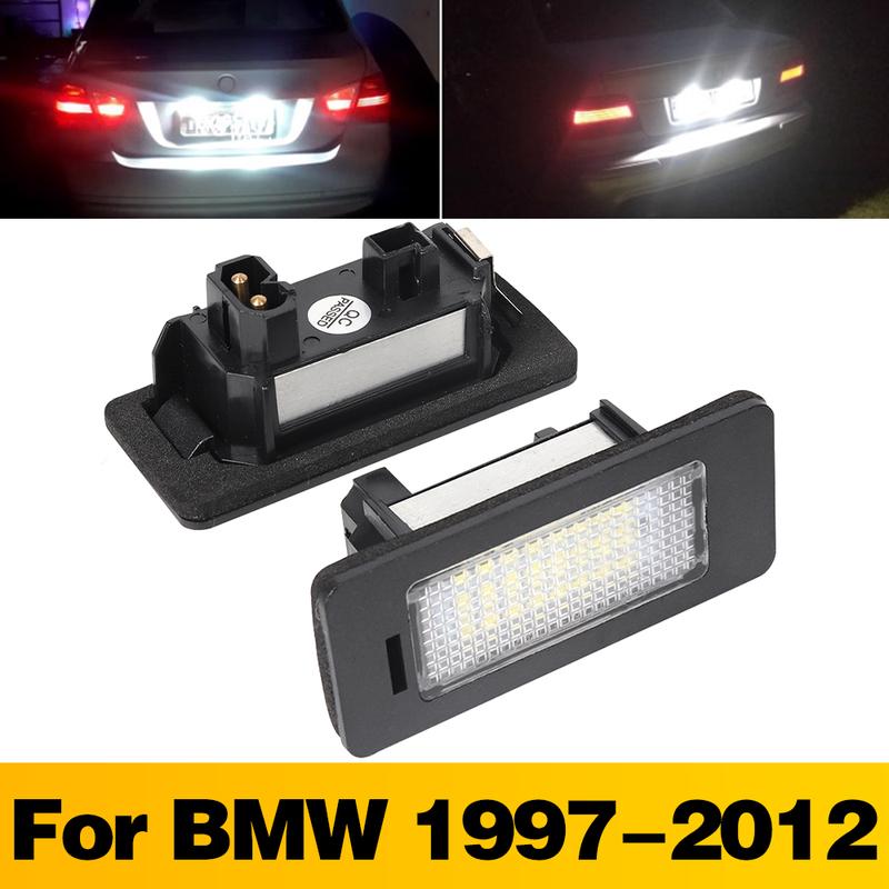 2X For BMW X5 E70 E39 E82 E88 E90 E92 E93 E46 M3 E91 E60 E61 E71 E72 X6 Error Free LED Car License Plate Light Bulbs Accessories