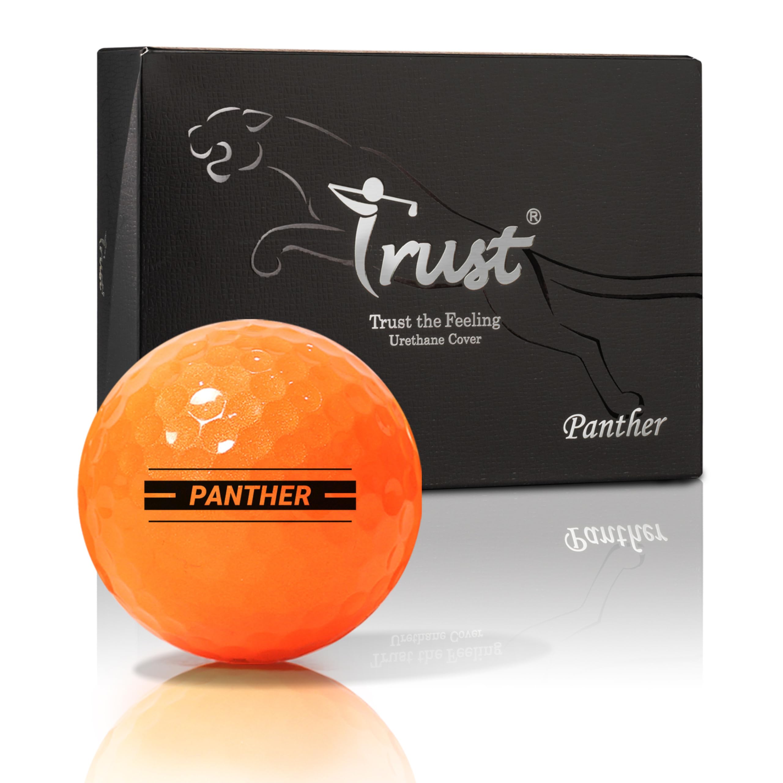 

TRUSTTrust Golf Ball PantherStraight Flight & Stopping PowerBIG MAX High-Rebound CoreBalances Distance and Control 1 Dozen (12 Balls) Orange