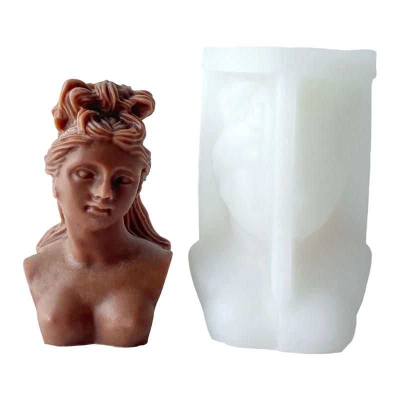 Silicone Mould for Candle Making European Davids Busts Designs Reusable Crafting Aromatherapys Plasters Diffuser Holders