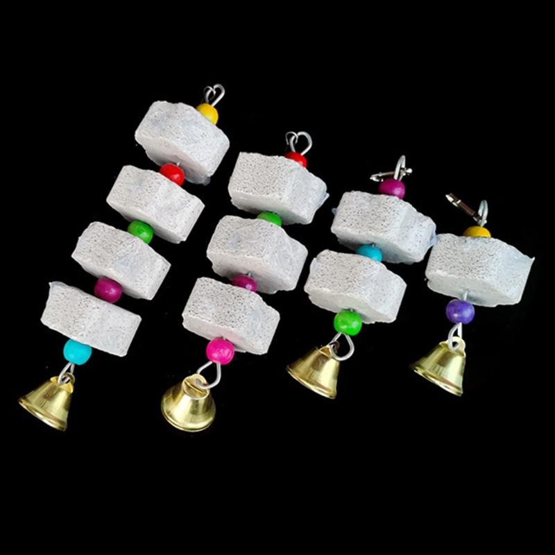 Bird Molar Toy Parrot Grinding Stone Molar Stone Parakeet Chinchilla Squirrel Molar Bird Cage Toy Bird Cage Accessories