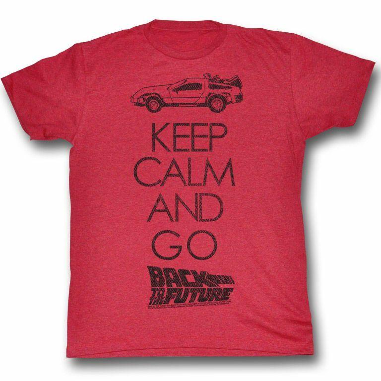 Back to the Future Keep Calm Red Adult T-Shirt S