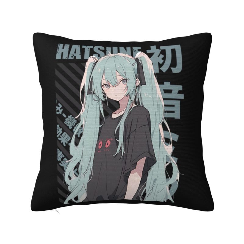 Custom Hatsunes Miku Anime Nordic Throw Pillow Covers Cartoon Manga Chair Cushion