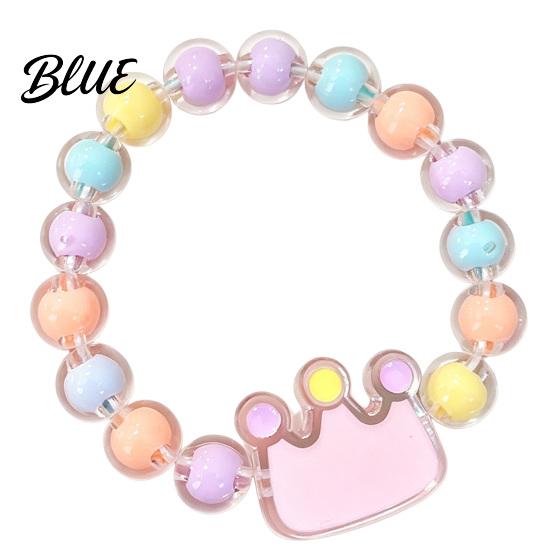 Toddler Safe Bead Bracelet for Kids Macaron Color Beads Elastic