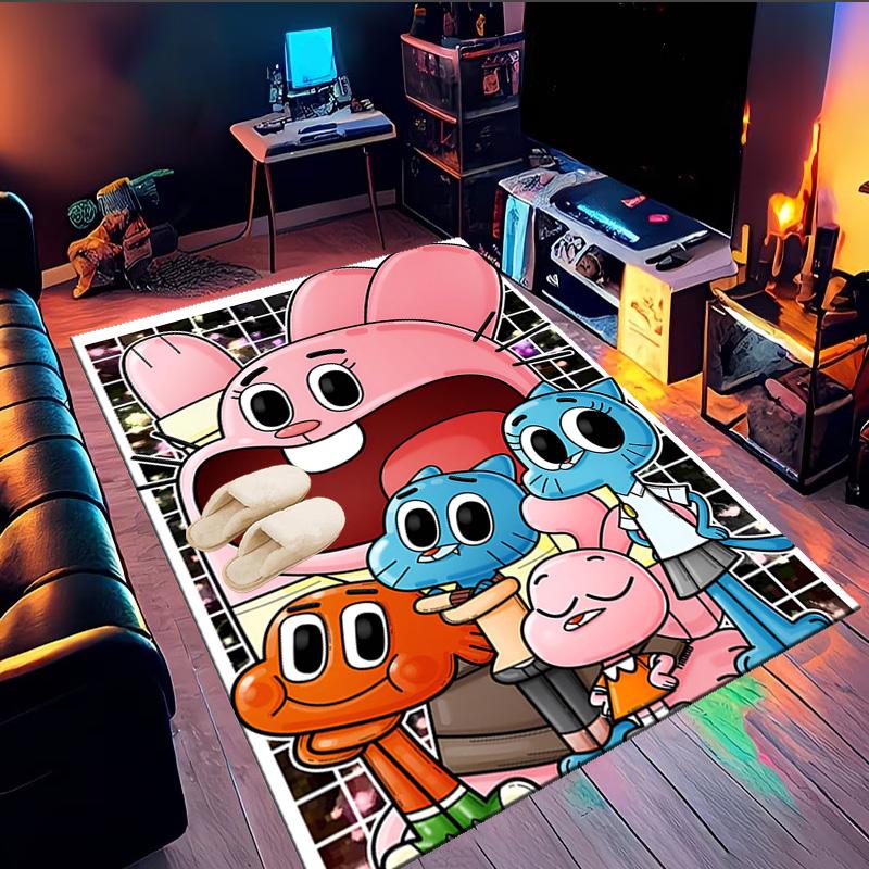 Gum-ball's Amazing World Area Rug Suitable for Indoor And Outdoor,Carpets for Kitchens, Homes, Offices, Living Rooms,Home Decor,Christmas Gift