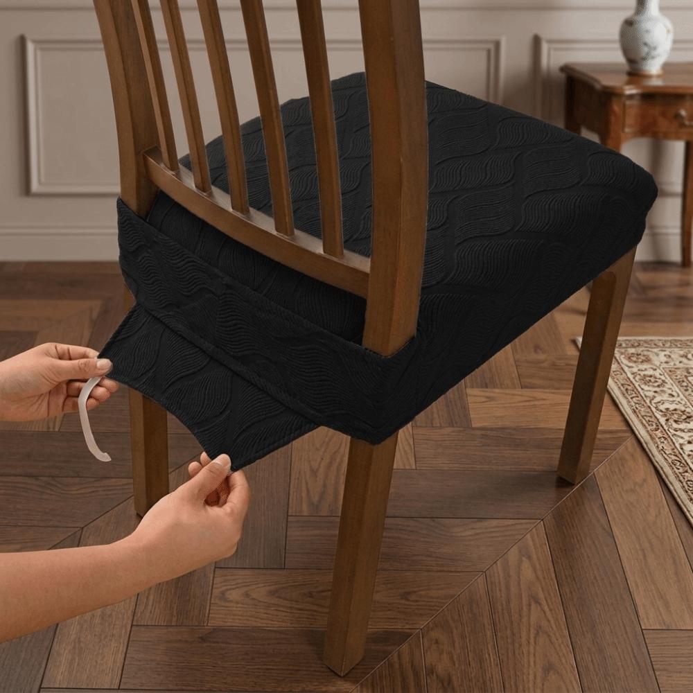 with Ties Seat Cushion Cover Non-Slip Seat Protector Stretchable Chair Slipcover  Kitchen