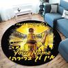 Beitar Jerusalem FC Wappen Benutzerdefinierter Name Runder Teppich Teppich für Wohnzimmer Schlafzimmer Sofa Spielzimmer Dekor Rutschfeste Fußmatte
