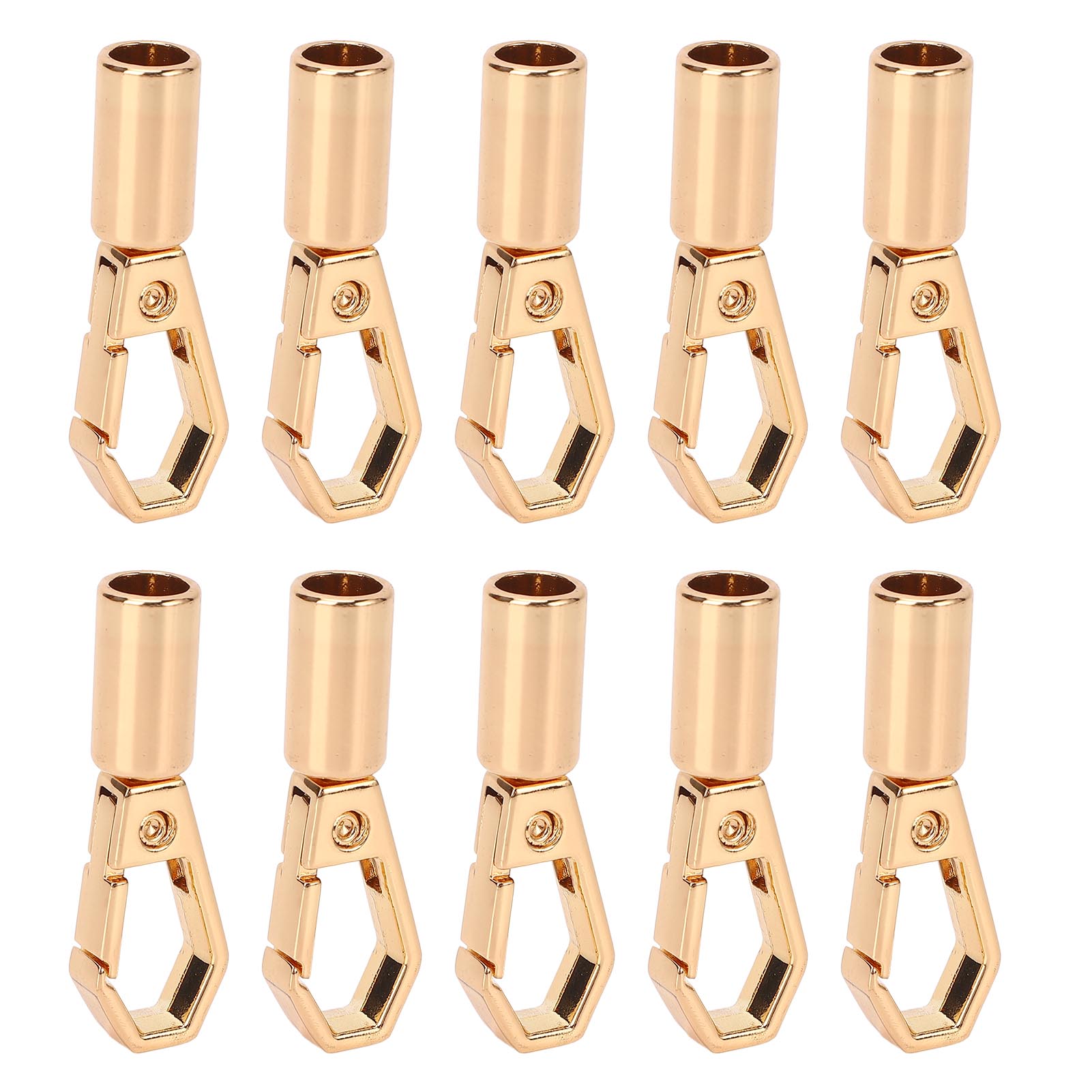 

10 комплектов концевиков шнура, стопоров для веревки, защелок, палубных фитингов оптом для изготовления ювелирных изделий, из цинкового сплава 6 мм золотой
