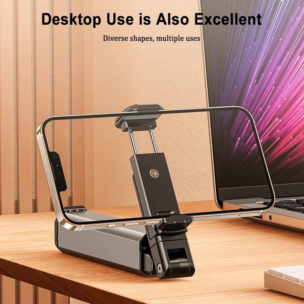 Phone Holder Travel Airplane Portable Stand for Cell Phone Foldable Adjustable 360° Rotatable Selfie Holding Train Seat Stand