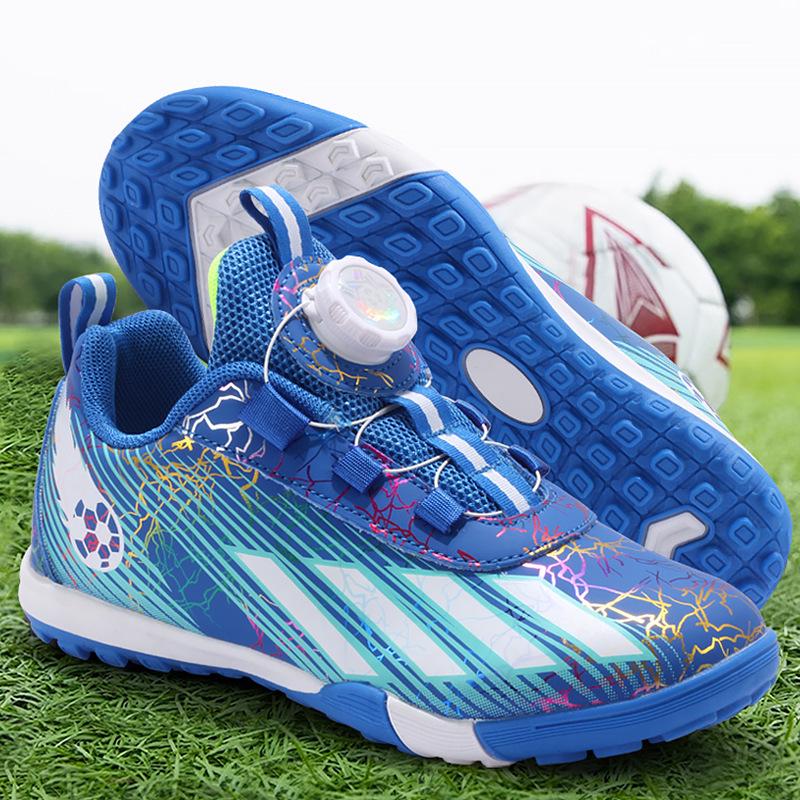 Rotary Buckle Children's Football Shoes for Preschool To Primary Competition Training