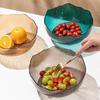 Round Fruit Bowl Flat Bottom Fruit Storage Tray Modern Style Snack Basket Living Room