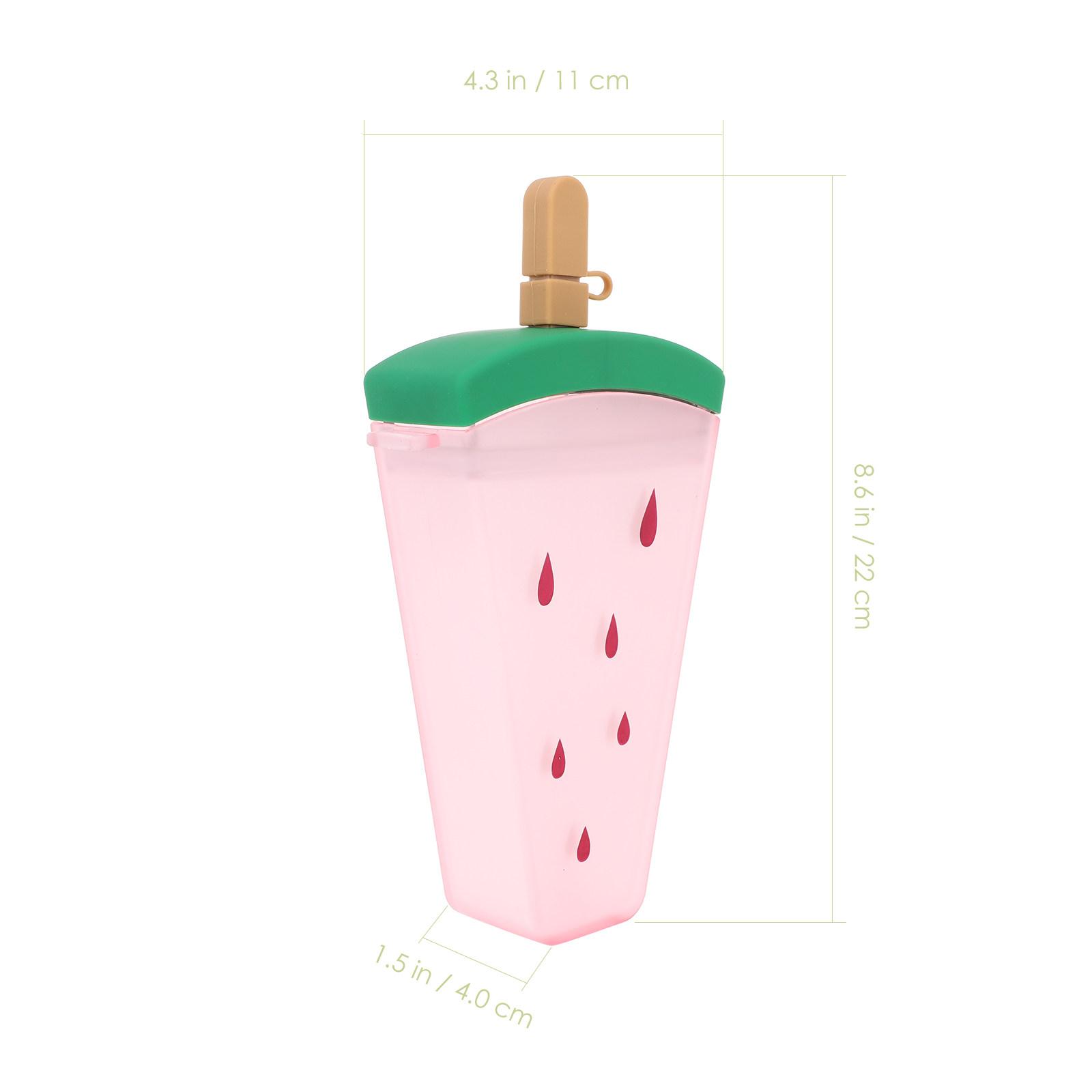 

Ice- Shaped Water Bottle High-Grade Plastic Leakproof Sippy Cup with Strap Portable Cold Water Cup for Kids Adults Summer other
