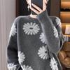 Autumn Winter Women's Sweater Thickened Pullover Warm Knitted Stretchy Long Sleeve Oversize Jumper Tops