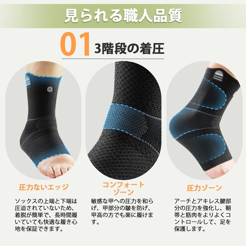ZOELION Knöchelbandage Gestricktes Mesh Kompression Knöchelbogen Sohle Verstellbar Geeignet für und Stehen 1 Stück [3D & Hochelastischer Riemen] 8-förmig