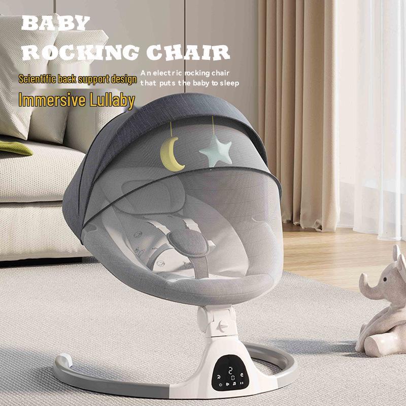 Electric Baby Rocking Chair with Music & Recliner - Newborn Sleep Aid Cradle