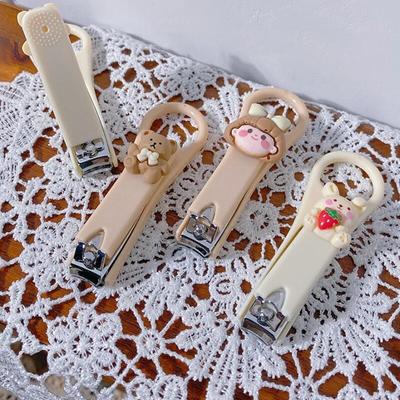 Yeni Sevimli Karikatür Ayı Tavşan Tırnak Makası Anti Sıçrama Tırnak Giyotin Bebek Tırnak Bakım Aksesuarları Manikür Araçları