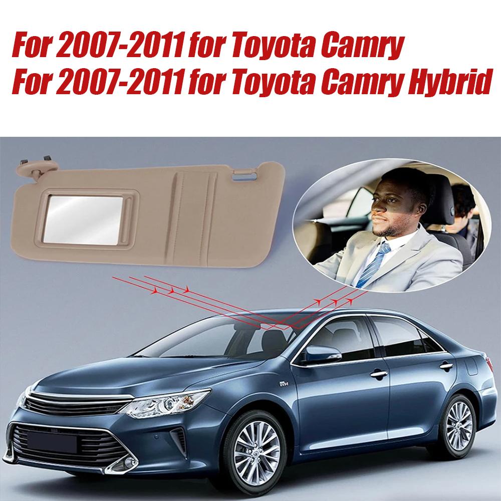 Car Sun Visor With Light Side Sunshade Sunvisor Block Shade Beige Left Right Driver For 2007-2011 for Toyota Camry