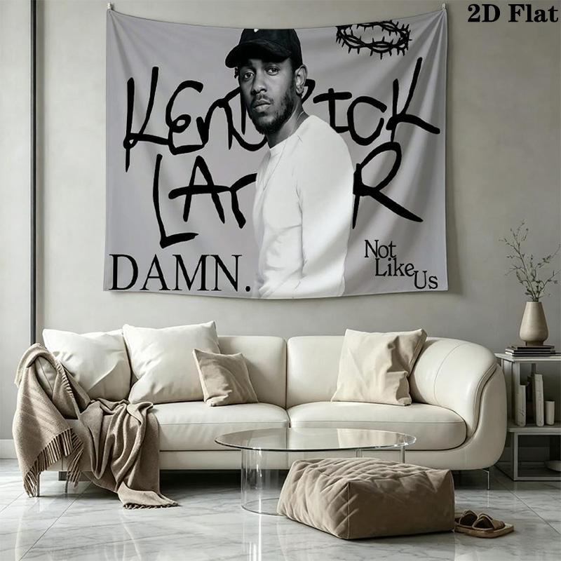 Kendrick Lamar Wall Tapestry Aesthetic Wall Hanging Printed Fabric Blanket Decorative Tapestries for Bedroom Living Room Home Decor