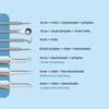 1/11Pcs Acne Pimples Blackhead Remover Blackhead Extractor Clip Ultra-fine Tweezers Acne Needle Facial Cleaner Skin FCZ01