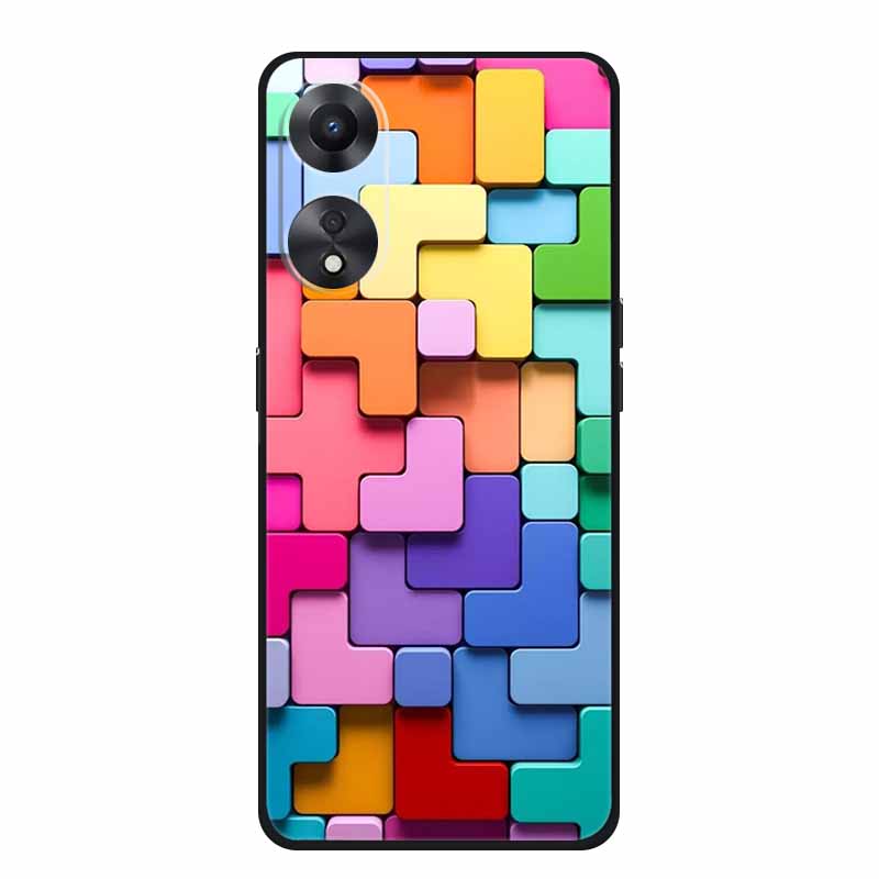For OPPO A78 5G Case Fashion Silicone Soft TPU Back Cover For Oppo A58 A58X 5G OPPOA78 5G Phone Cases Shockproof CPH2483 Fundas
