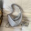 Plaid Slouchy Hobo Bag with Ruched Strap Zip Closure Casual Shoulder Purse for Women Daily Use