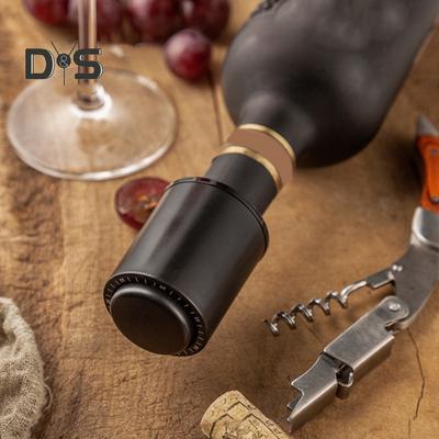 Wine Bottle Stopper 2-in-1 Vacuum Pump Wine Cork Bottle Sealer with Time Scale Record Reusable Wine Saver Preserver for 14 Days Freshness