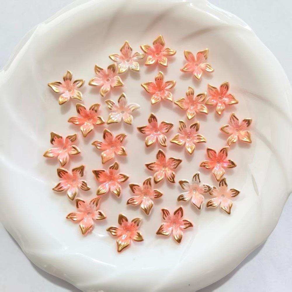 Two-Color Gold & Silver Lily Flower Plated Bell Flower Hairpin Tassel DIY Decoration Material