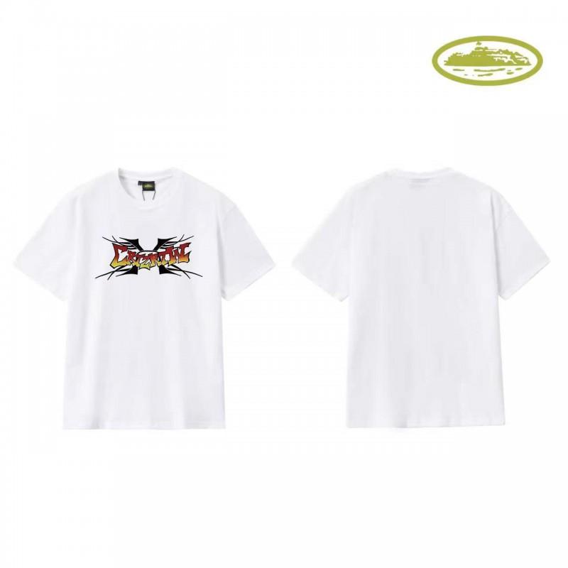 CORT Alcatraz Basic Short Sleeve T-Shirt Phantom Letter Print Couple Streetwear Teens