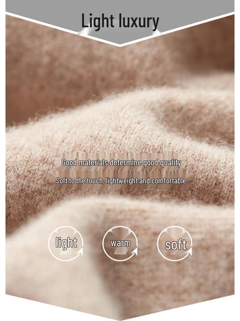 Spring & Autumn Men's Pure Wool Plus Size Knit Sweater - Versatile, Trendy, Lightweight.