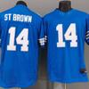 Mens 3rd Generation Detroit Lions 14 St. Brown Blue Football Jersey