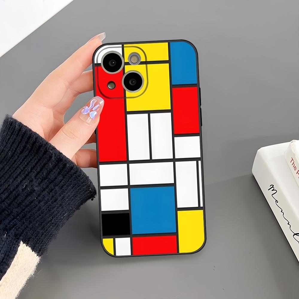 M-Mondrians Phone Case For Iphone 17 Air 15 Pro Max 14 Pro 16 Plus 12 13 11 Xr X Xs 8 7 Plus Back Cover
