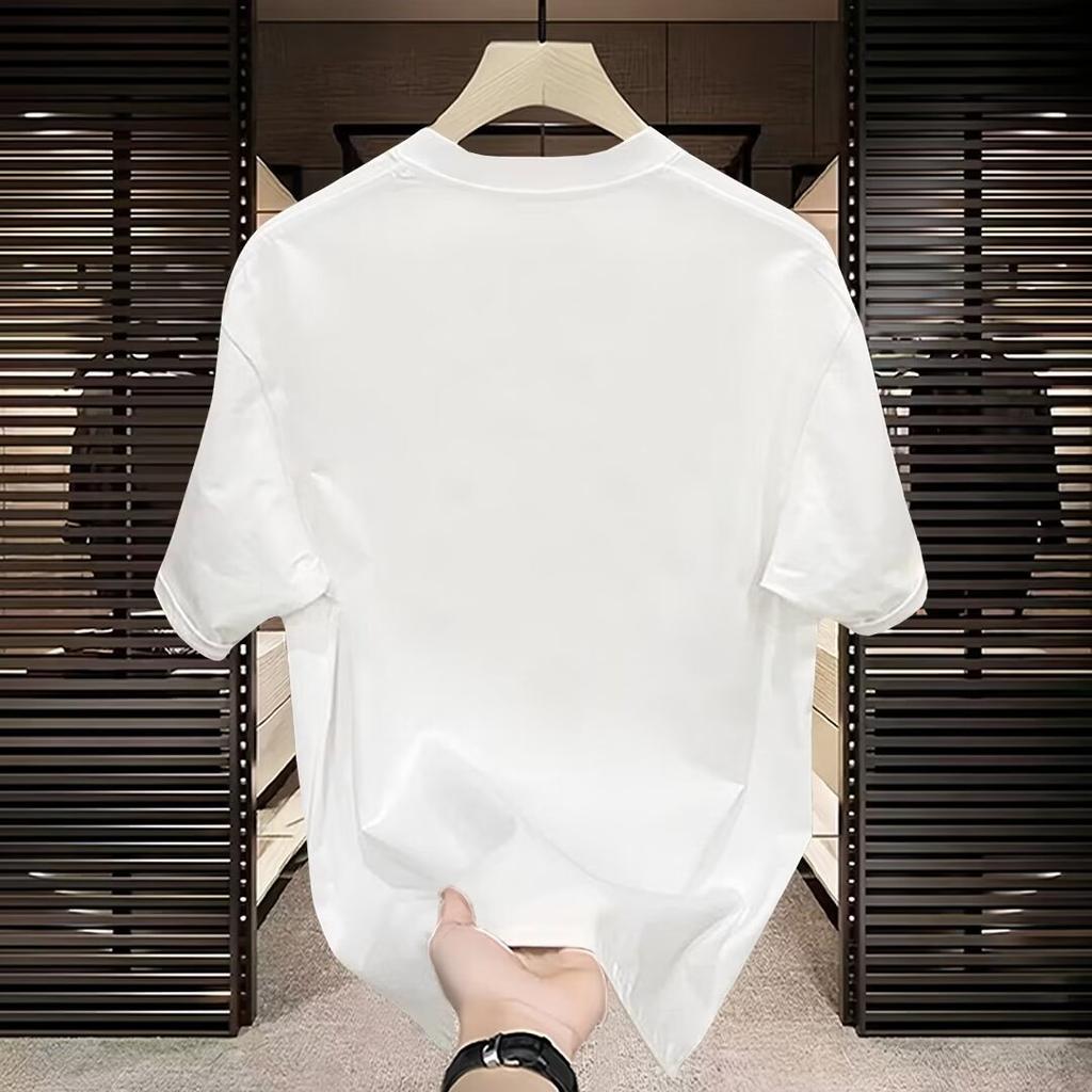 American Trendy Brand Pure Cotton Men'S Printed Short-Sleeved T-Shirt Trendy Men'S And Women'S Casual Round Neck T-Shirt Men'S