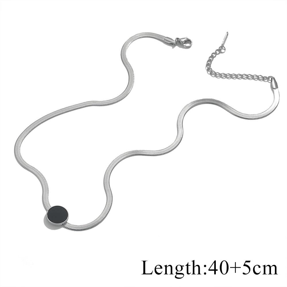 

Ожерелье-подвеска из нержавеющей стали с натуральной каменной крошкой, классическая модная циркониевая, для вечеринки, на праздник, женское, очаровательное, мужское, готическое, бохо, эмо