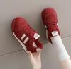 Versatile thick baseplate shoes women's 2026 autumn and winter new super fire inner height increase moral training shoes sports leisure bread shoes