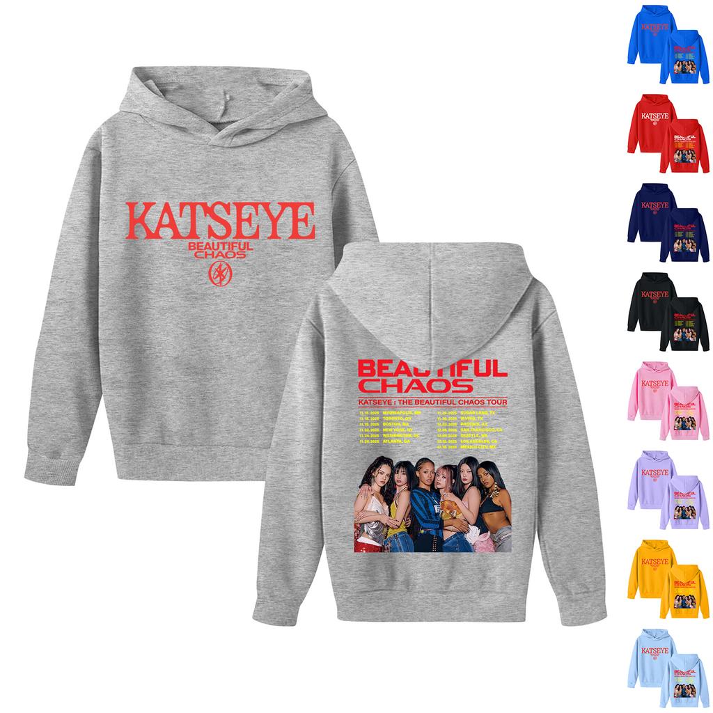 Kinder Langarm Lockerer Pullover Buchstabenaufdruck Kordelzug Kapuzen-Sweatshirt