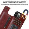 Wallet Double Button With Card Slot Stand Flip Leather Case For iPhone17Air 16e 16 Pro Max 15 Plus 14 13 12 Mini 11