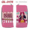 Portafoglio Lungo con Zip KPop Demon Hunters in Pelle PU Portamonete Cartone Animato per Donna Porta Carte Multipli Rosa