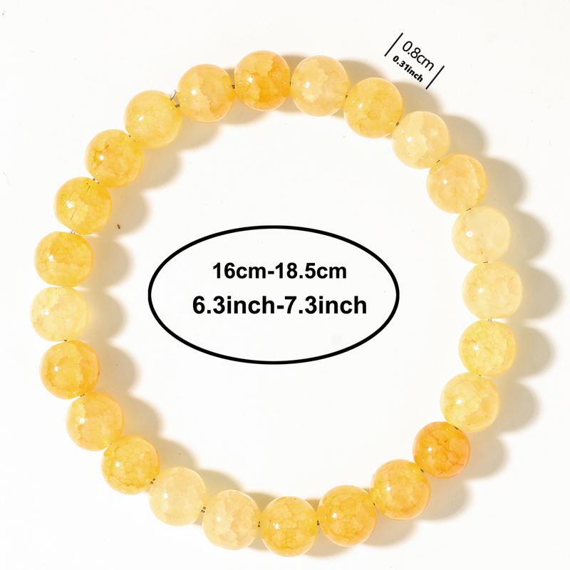 Fashion fall joyas jewelry yellow citrine crystal brazaletes money feng shui stone beaded bracelets for women men