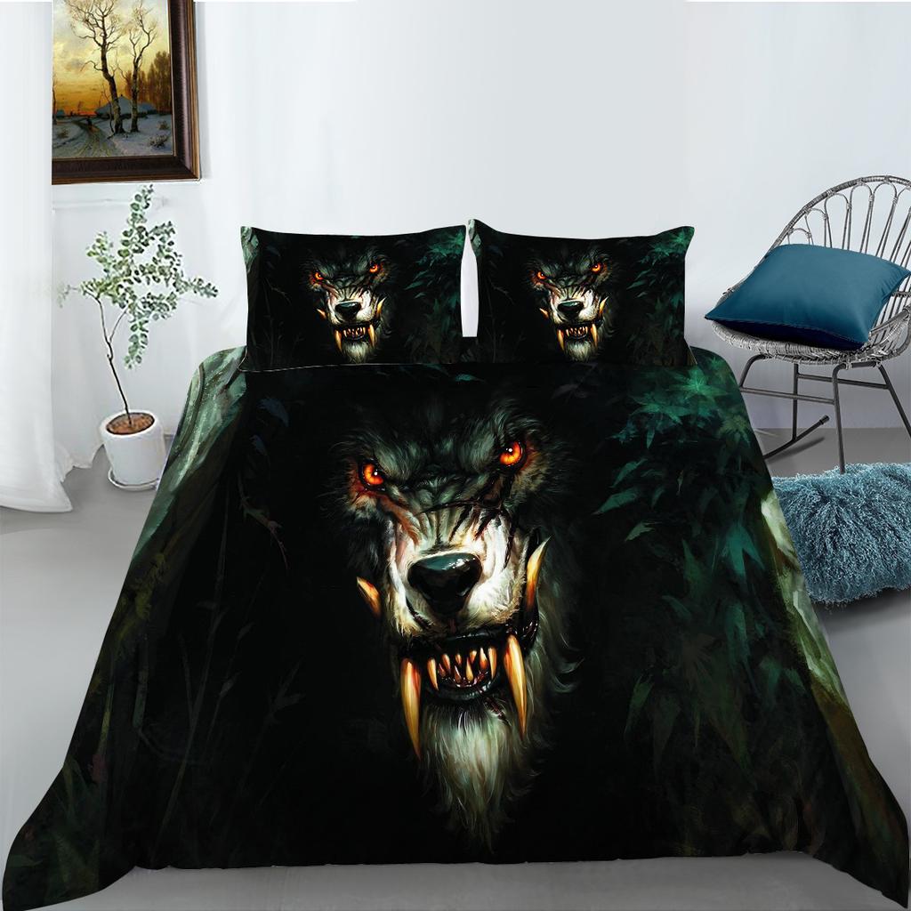 Wolf Series Polyester Bedding Two Or Three Piece Digital Printing Wishshopify