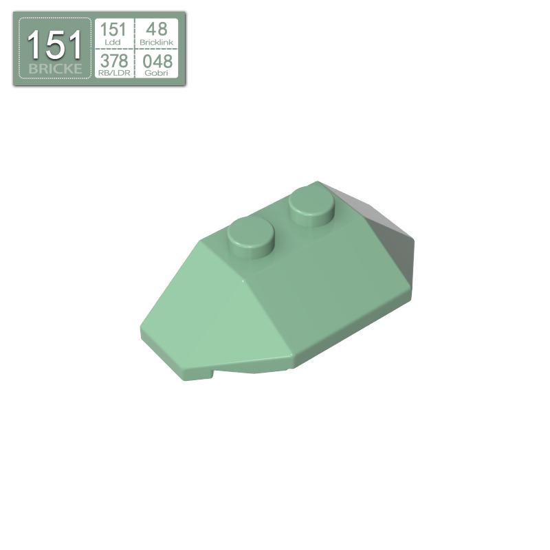 BRICKE 4x2 Sloped Wedge Brick Compatible with Lego 47759 - DIY Educational Building Block Piece.