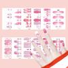 Pink Butterfly Ribbon Waterproof Full Cover Nail Stickers (YMY2306-2317)