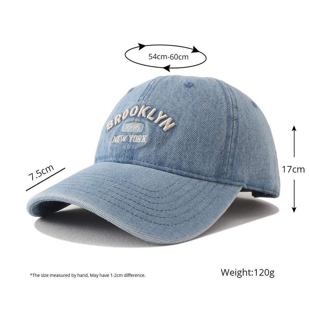 New Vintage Denim Visors Hat Fashion Jeans Baseball Cap Unisex Letter Embroidery Hip Hop Snapback Caps Cool Casquette