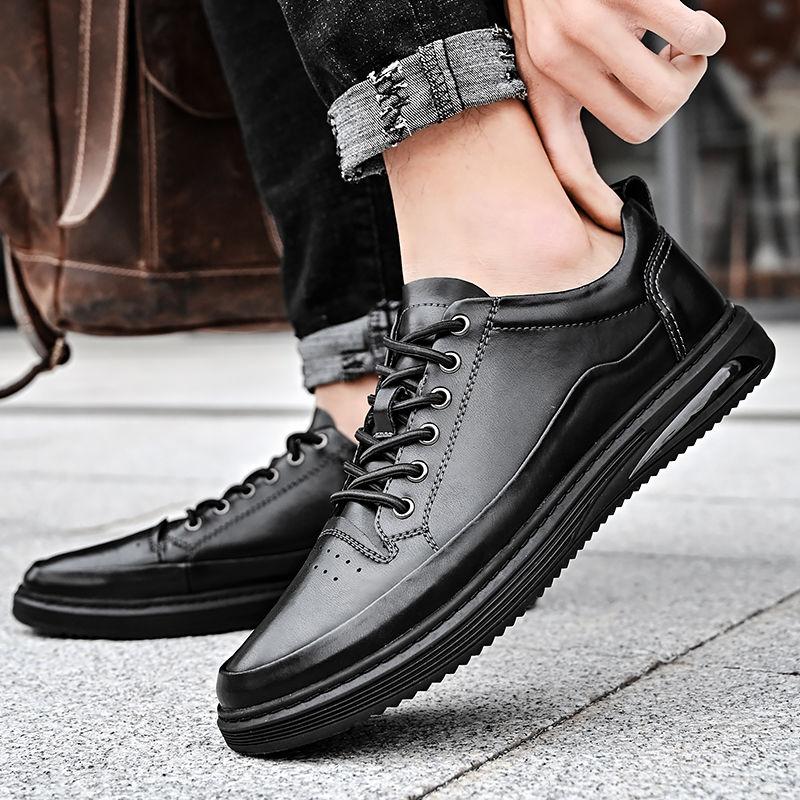 Popular Leather Sneakers Men's Spring Casual Sports Shoes